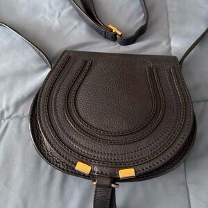 Chloe Marcie/navy blue Leather Crossbody Bag